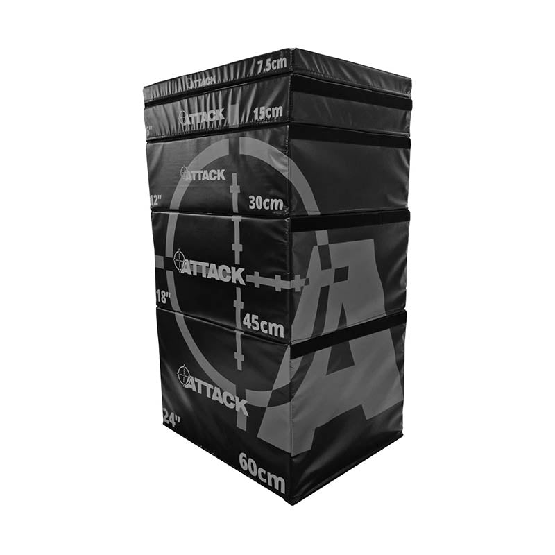 Attack Fitness Urban Soft Plyo Box Set - 5 Piece - Black