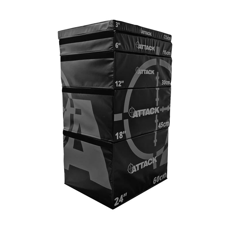 Attack Fitness Urban Soft Plyo Box Set - 5 Piece - Black